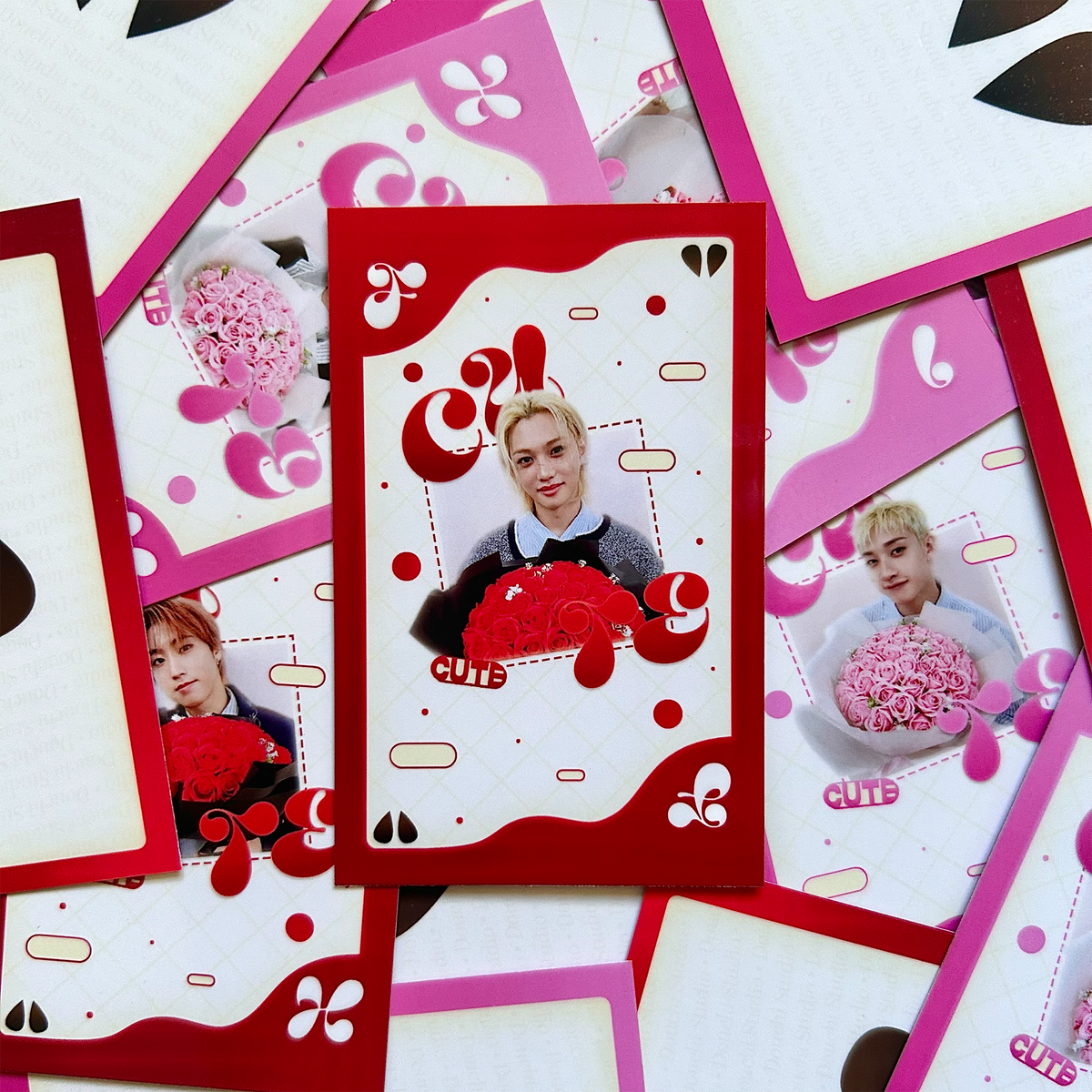 Cute Apple Stray Kids Lomo Cards